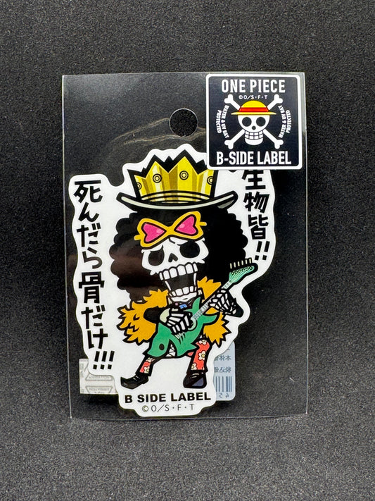 ONE PIECE - Brook Official B-SIDE LABEL Waterproof Sticker